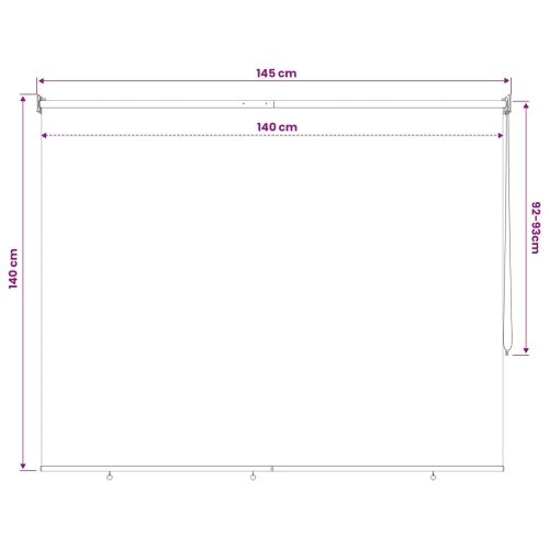 Vanjska roleta 90% blokada UV zraka Plava i bijela pruga HDPE - Plava i bijela pruga 140 x 140 cm Cijena