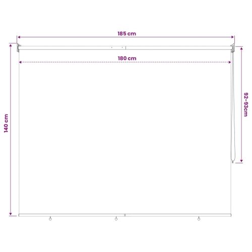 Vanjska roleta 90% blokada UV zraka Plava i bijela pruga HDPE - Plava i bijela pruga 180 x 140 cm Cijena