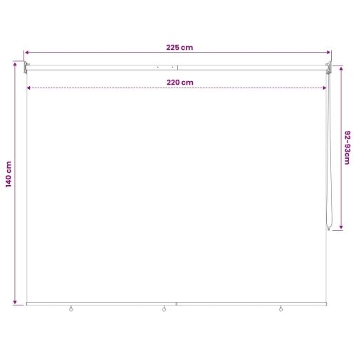Vanjska roleta 90% blokada UV zraka Plava i bijela pruga HDPE - Plava i bijela pruga 220 x 140 cm Cijena