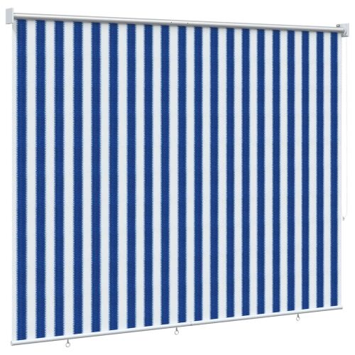 Vanjska roleta 90% blokada UV zraka Plava i bijela pruga HDPE - Plava i bijela pruga 220 x 140 cm Cijena