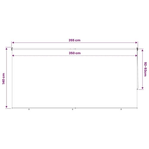 Vanjska roleta 90% blokada UV zraka Plava i bijela pruga HDPE - Plava i bijela pruga 350 x 140 cm Cijena