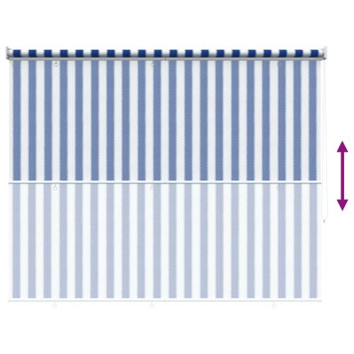 Vanjska roleta 90% blokada UV zraka Plava i bijela pruga HDPE - Plava i bijela pruga 120 x 230 cm Cijena