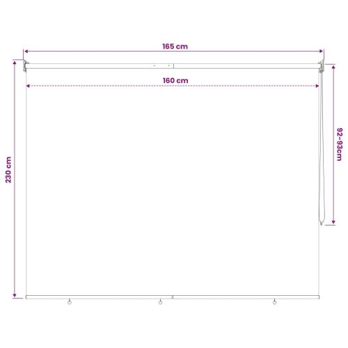 Vanjska roleta 90% blokada UV zraka Terrakota 160 x 230 cm HDPE - Terrakota 160 x 230 cm Cijena