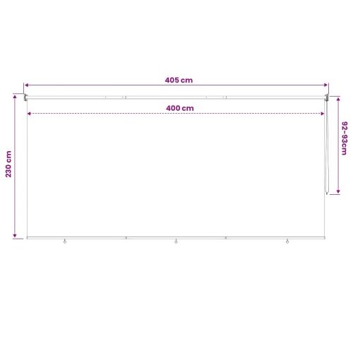 Vanjska roleta 90% blokada UV zraka Terrakota 400 x 230 cm HDPE - Terrakota 400 x 230 cm Cijena