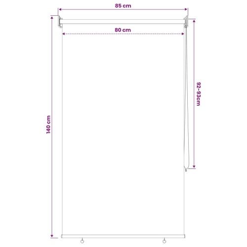 Vanjska roleta 90% blokada UV zraka Plava 80 x 140 cm HDPE - Plava 80 x 140 cm Cijena