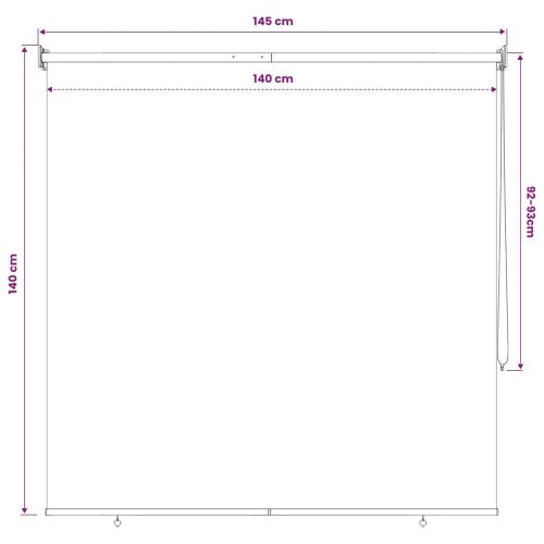 Vanjska roleta 90% blokada UV zraka Crna 140 x 140 cm HDPE - Crna 140 x 140 cm Cijena