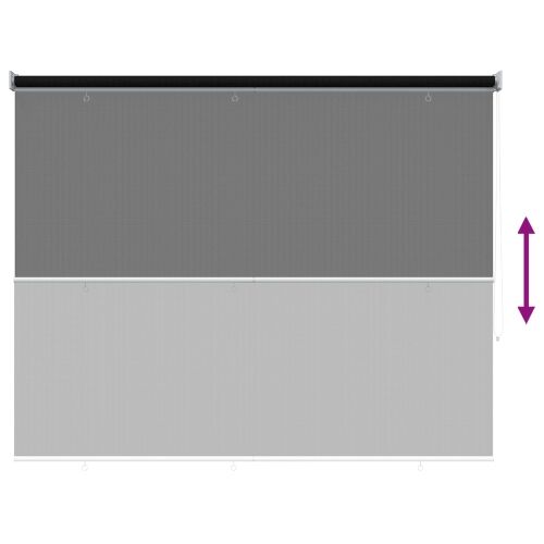 Vanjska roleta 90% blokada UV zraka Crna 200 x 140 cm HDPE - Crna 200 x 140 cm Cijena