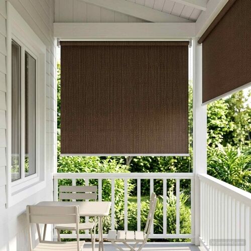 Vanjska roleta 90% blokada UV zraka Smeđa 60 x 140 cm HDPE - Smeđa 60 x 140 cm Cijena