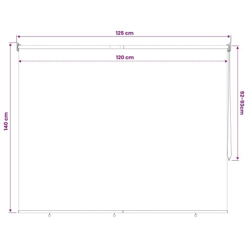 Vanjska roleta 90% blokada UV zraka Sivosmeđa 120 x 140 cm HDPE - Sivosmeđa 120 x 140 cm Cijena