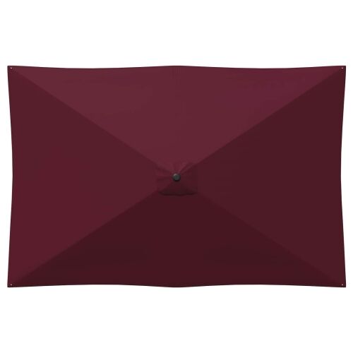 Vrtni Parasol s Podnožjem 200 x 300 cm Poliester Pravokutni - Bordo crvena 2 x 3 m s podlogom Cijena