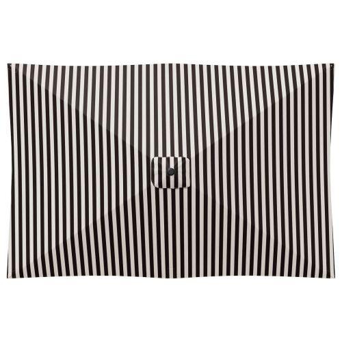 Vrtni Parasol s Podnožjem 200 x 300 cm Poliester Pravokutni - Crno i bijelo 2 x 3 m s podlogom Cijena