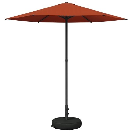 Vrtni Parasol s Podnožjem 230 x 230 cm Poliester Pravokutni - Terakota 2,3 x 2,3 m s podlogom Cijena