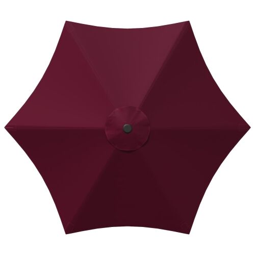 Vrtni Parasol s Podnožjem 230 x 230 cm Poliester Pravokutni - Bordo crvena 2,3 x 2,3 m s podlogom Cijena