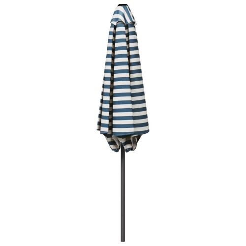 Vrtni Parasol s Podnožjem 230 x 230 cm Poliester Pravokutni - Plava i bijela 2,3 x 2,3 m s podlogom Cijena
