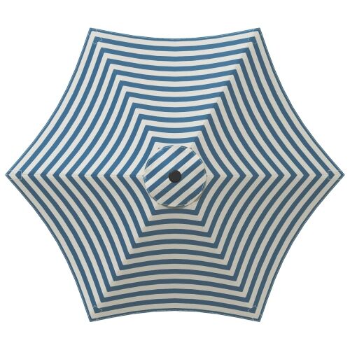 Vrtni Parasol s Podnožjem 230 x 230 cm Poliester Pravokutni - Plava i bijela 2,3 x 2,3 m s podlogom Cijena