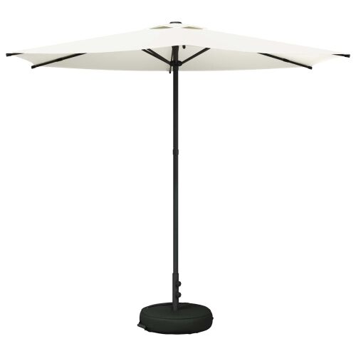 Vrtni Parasol s Podnožjem 270 x 270 cm Poliester Pravokutni - Krem 2,7 x 2,7 m s podlogom Cijena