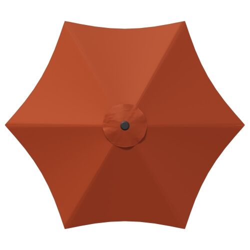 Vrtni Parasol s Podnožjem 270 x 270 cm Poliester Pravokutni - Terakota 2,7 x 2,7 m s podlogom Cijena
