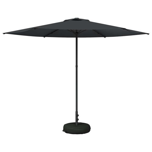 Vrtni Parasol s Podnožjem 300 x 300 cm Poliester Pravokutni - Antracit 3 x 3 m s podlogom Cijena
