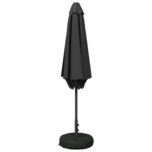 Vrtni Parasol s Podnožjem 300 x 300 cm Poliester Pravokutni - Antracit 3 x 3 m s podlogom Cijena