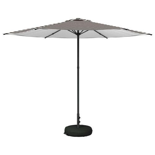 Vrtni Parasol s Podnožjem 300 x 300 cm Poliester Pravokutni - Crno i bijelo 3 x 3 m s podlogom Cijena