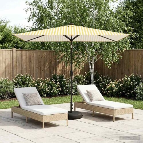 Suncobran za vrt s LED svjetlima i postoljem 200 x 300 cm - Žuta i bijela 2 x 3 m Cijena