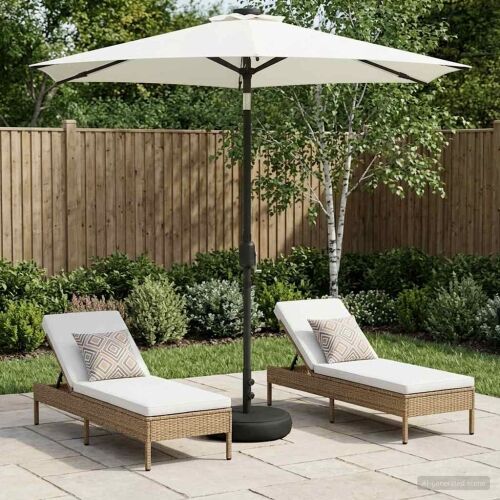 Suncobran za vrt s LED svjetlima i postoljem 230 x 230 cm - Krem 2,3 x 2,3 m Cijena