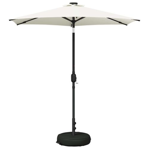 Suncobran za vrt s LED svjetlima i postoljem 230 x 230 cm - Krem 2,3 x 2,3 m Cijena