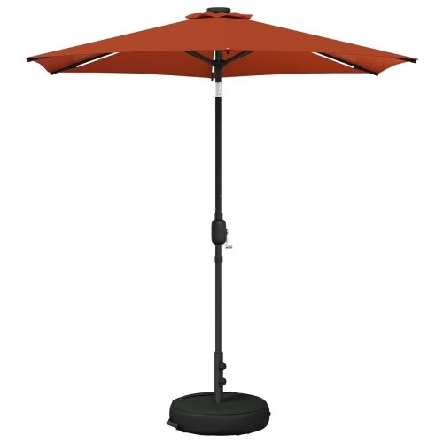 Suncobran za vrt s LED svjetlima i postoljem 230 x 230 cm - Terakota 2,3 x 2,3 m Cijena