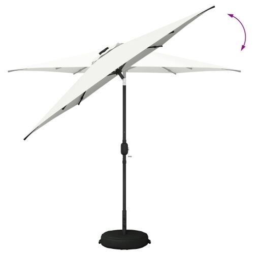 Suncobran za vrt s LED svjetlima i postoljem 270 x 270 cm - Krem 2,7 x 2,7 m Cijena