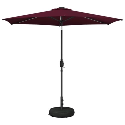Suncobran za vrt s LED svjetlima i postoljem 270 x 270 cm - Bordo crvena 2,7 x 2,7 m Cijena
