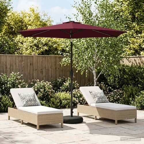 Suncobran za vrt s LED svjetlima i postoljem 270 x 270 cm - Bordo crvena 2,7 x 2,7 m Cijena