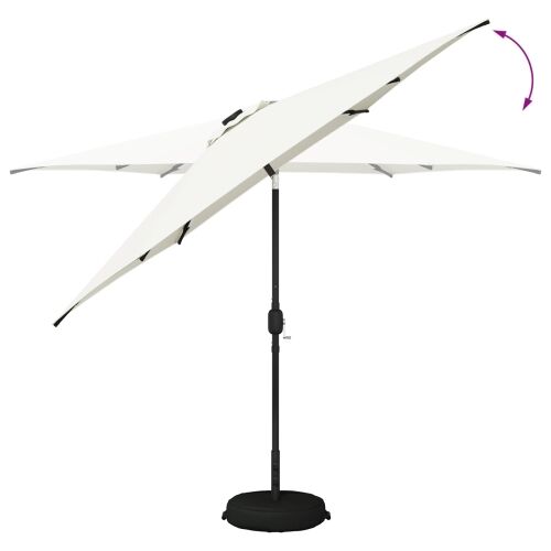 Suncobran za vrt s LED svjetlima i postoljem 300 x 300 cm - Krem 3 x 3 m Cijena
