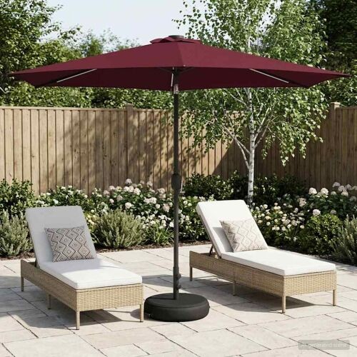 Suncobran za vrt s LED svjetlima i postoljem 300 x 300 cm - Bordo crvena 3 x 3 m Cijena