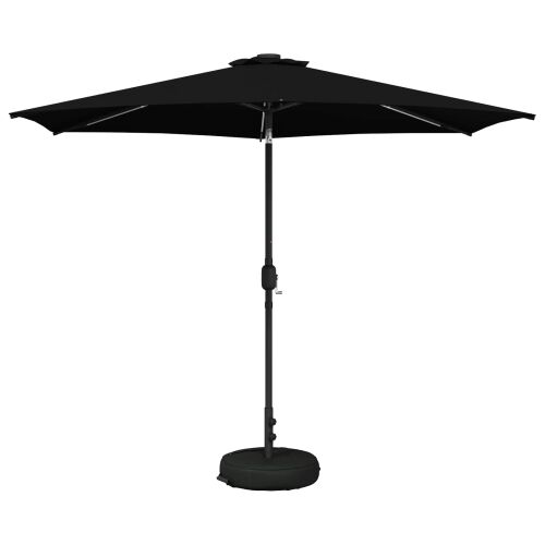 Suncobran za vrt s LED svjetlima i postoljem 300 x 300 cm - Crna 3 x 3 m Cijena