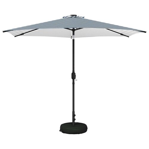Suncobran za vrt s LED svjetlima i postoljem 300 x 300 cm - Plava i bijela 3 x 3 m Cijena