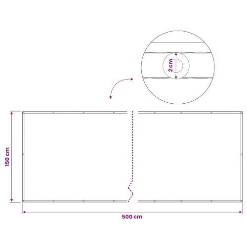 Zaslon za privatnost na balkonu 150 x 500 cm - Antracit 150 x 500 cm Cijena