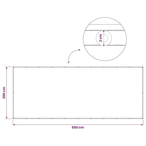 Zaslon za privatnost na balkonu 200 x 500 cm - Antracit 200 x 500 cm Cijena