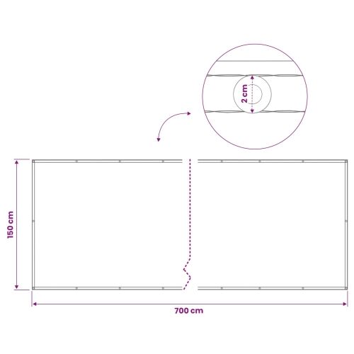 Zaslon za privatnost na balkonu 150 x 700 cm - Bijeli 150 x 700 cm Cijena