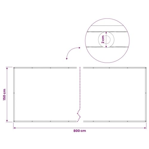 Zaslon za privatnost na balkonu 150 x 800 cm - Bijeli 150 x 800 cm Cijena