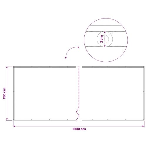 Zaslon za privatnost na balkonu 150 x 1000 cm - Bijeli 150 x 1000 cm Cijena