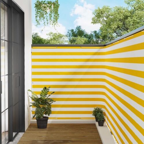 Zaslon za privatnost na balkonu 150 x 600 cm - Žuta i bijela 150 x 600 cm Cijena