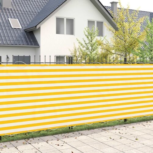 Zaslon za privatnost na balkonu 180 x 200 cm - Žuta i bijela 180 x 200 cm Cijena
