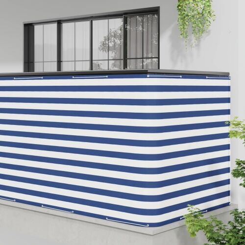 Zaslon za privatnost na balkonu 150 x 700 cm - Plava i bijela 150 x 700 cm Cijena
