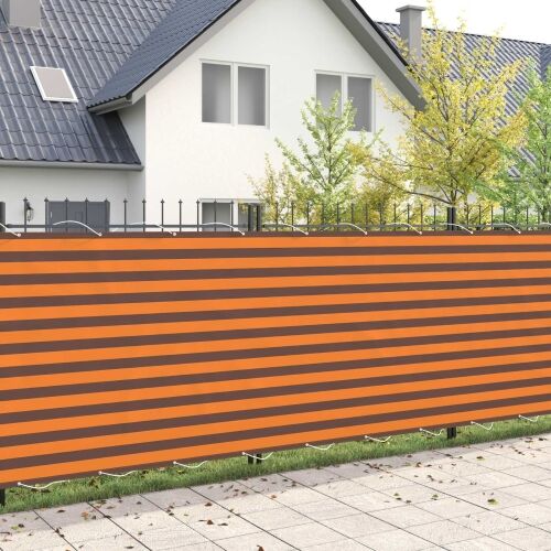 Zaslon za privatnost na balkonu 150 x 200 cm - narančasta i smeđa 150 x 200 cm Cijena