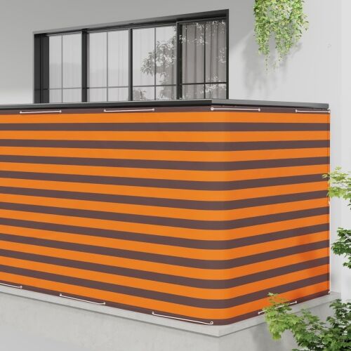 Zaslon za privatnost na balkonu 150 x 200 cm - narančasta i smeđa 150 x 200 cm Cijena