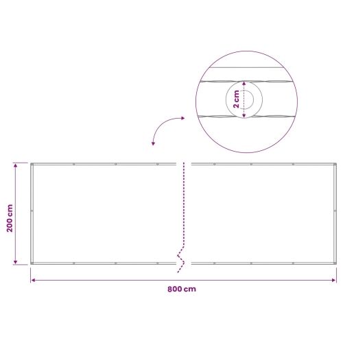 Zaslon za privatnost na balkonu 200 x 800 cm - Bež 200 x 800 cm Cijena