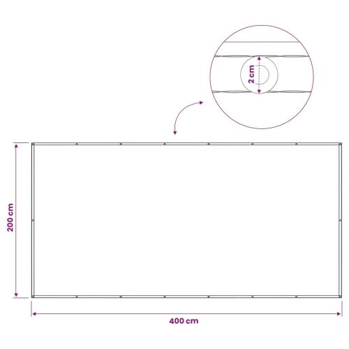 Zaslon za privatnost na balkonu 200 x 400 cm - Plava 200 x 400 cm Cijena