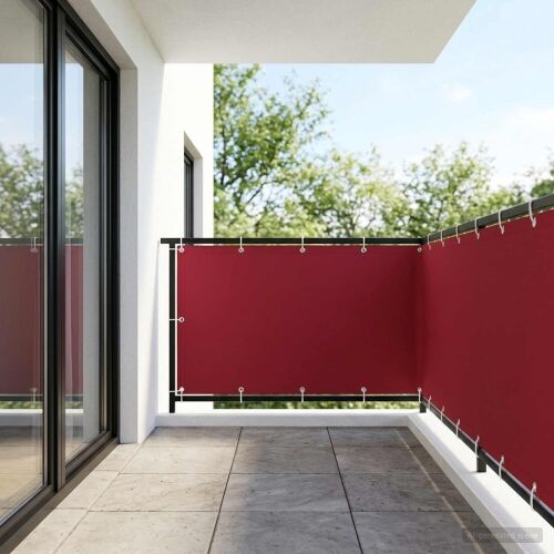Zaslon za privatnost na balkonu 150 x 400 cm - Crvena 150 x 400 cm Cijena