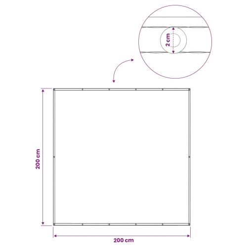 Zaslon za privatnost na balkonu 200 x 200 cm - Narančasta 200 x 200 cm Cijena