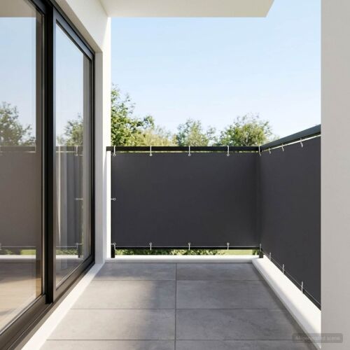 Zaslon za privatnost na balkonu 150 x 500 cm - Crna 150 x 500 cm Cijena